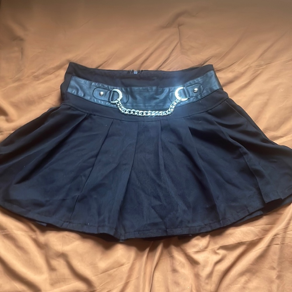 Pleated Black Skirt